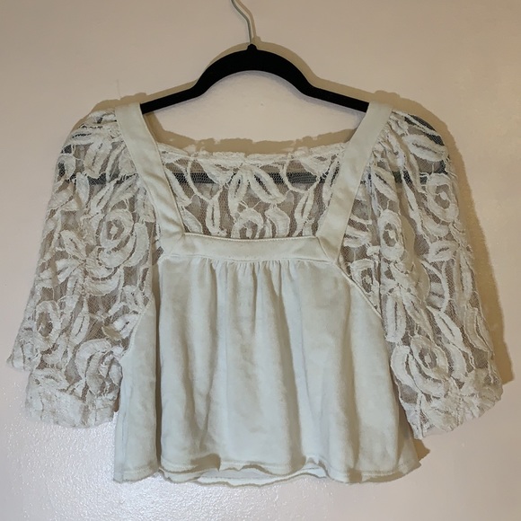 We the free Free People lacey soft babydoll crop top size XS - Picture 5 of 7